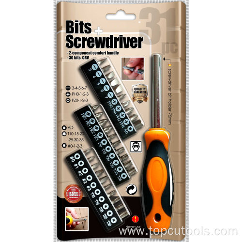 31PCS Bits & Screwdriver Set, Multi-Function